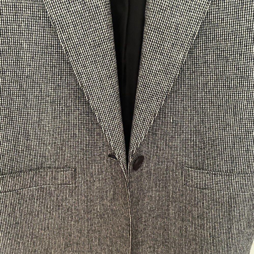 Pendleton Vintage One Button Tweed Blazer Gray/Bl… - image 1